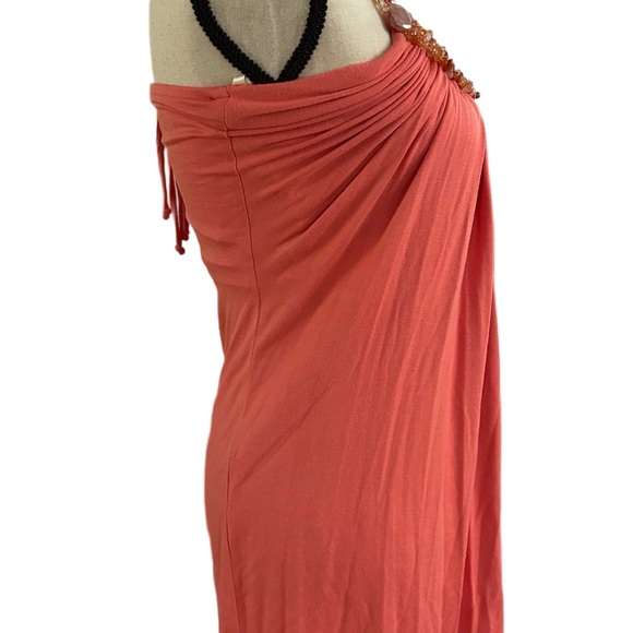 SKY Coral Red Stone Embellished Trim Halter Tank Bohemian - AS IS - Picture 2 of 10